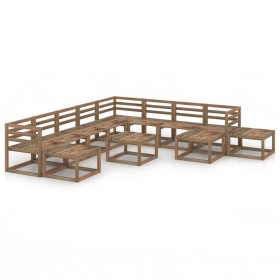 Gartenmöbel 12 Stk. Kissen imprägniertes Zirbenholz braun von vidaXL, Gartensets - Ref: Foro24-3067622, Preis: 514,99 €, Raba...