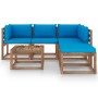 6-piece pallet garden furniture with impregnated wood cushions by vidaXL, Garden sets - Ref: Foro24-3067444, Price: 346,99 €,...