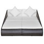 Brown synthetic rattan garden bed lounger 110x200 cm by vidaXL, Outdoor beds - Ref: Foro24-42666, Price: 291,78 €, Discount: %