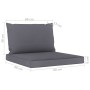 10-piece garden furniture set with anthracite gray cushions by vidaXL, Garden sets - Ref: Foro24-3067512, Price: 624,99 €, Di...