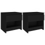 Mesitas de noche 2 uds madera contrachapada negro 40x30x39 cm de vidaXL, Mesitas de noche - Ref: Foro24-803446, Precio: 59,44...