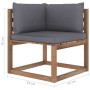 4-piece pallet garden set with impregnated pine wood cushions by vidaXL, Garden sets - Ref: Foro24-3067320, Price: 220,78 €, ...