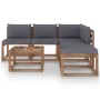 6-piece pallet garden furniture with impregnated wood cushions by vidaXL, Garden sets - Ref: Foro24-3067428, Price: 348,58 €,...