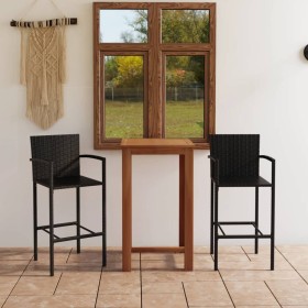 3-Piece Black Garden Bar Set by vidaXL, Garden sets - Ref: Foro24-3067985, Price: 251,23 €, Discount: %