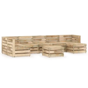 Gartenmöbel-Set 8-teilig grün imprägniertes Kiefernholz von vidaXL, Gartensets - Ref: Foro24-3068083, Preis: 539,99 €, Rabatt: %