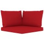 Juego de muebles de jardín 11 piezas con cojines rojo de vidaXL, Conjuntos de jardín - Ref: Foro24-3067578, Precio: 674,59 €,...