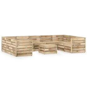 Garden furniture set 10 pieces green impregnated pine wood by vidaXL, Garden sets - Ref: Foro24-3068085, Price: 884,99 €, Dis...