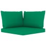 10-piece garden furniture set with green cushions by vidaXL, Garden sets - Ref: Foro24-3067517, Price: 550,99 €, Discount: %