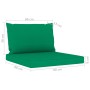 10-piece garden furniture set with green cushions by vidaXL, Garden sets - Ref: Foro24-3067517, Price: 550,99 €, Discount: %