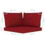 9-piece garden furniture set with burgundy cushions by vidaXL, Garden sets - Ref: Foro24-3067545, Price: 521,82 €, Discount: %