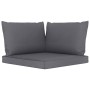 Muebles de jardín 8 piezas con cojines gris antracita de vidaXL, Conjuntos de jardín - Ref: Foro24-3067524, Precio: 496,41 €,...