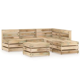 Gartenmöbel-Set 6-teilig grün imprägniertes Kiefernholz von vidaXL, Gartensets - Ref: Foro24-3068075, Preis: 343,99 €, Rabatt: %