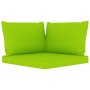 Juego de muebles de jardín 9 piezas con cojines verde brillante de vidaXL, Conjuntos de jardín - Ref: Foro24-3067547, Precio:...