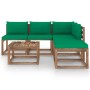 6-piece pallet garden furniture with impregnated wood cushions by vidaXL, Garden sets - Ref: Foro24-3067433, Price: 328,99 €,...