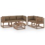 Juego de muebles de jardín 6 piezas con cojines taupe de vidaXL, Conjuntos de jardín - Ref: Foro24-3067412, Precio: 374,81 €,...