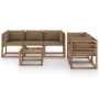 6-piece garden furniture set with taupe cushions by vidaXL, Garden sets - Ref: Foro24-3067412, Price: 374,81 €, Discount: %