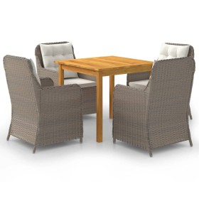 Brown 5-piece garden dining set by vidaXL, Garden sets - Ref: Foro24-3067728, Price: 656,99 €, Discount: %