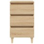 Bedside table solid Sonoma oak wood legs 40x35x69 cm by vidaXL, Nightstands - Ref: Foro24-805893, Price: 66,49 €, Discount: %