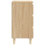 Bedside table solid Sonoma oak wood legs 40x35x69 cm by vidaXL, Nightstands - Ref: Foro24-805893, Price: 63,14 €, Discount: %