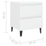 Glossy white plywood nightstand 40x35x50 cm by vidaXL, Nightstands - Ref: Foro24-805881, Price: 44,99 €, Discount: %