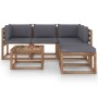 6-piece pallet garden furniture with impregnated wood cushions by vidaXL, Garden sets - Ref: Foro24-3067440, Price: 358,40 €,...