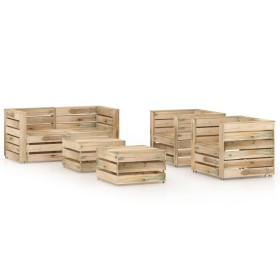 Gartenmöbel-Set 6-teilig grün imprägniertes Kiefernholz von vidaXL, Gartensets - Ref: Foro24-3068097, Preis: 516,99 €, Rabatt: %