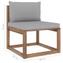 4-seater pallet sofa with pine wood cushions impregnated. by vidaXL, Garden sets - Ref: Foro24-3067333, Price: 250,99 €, Disc...