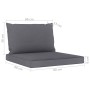 6-piece garden furniture set with anthracite gray cushions by vidaXL, Garden sets - Ref: Foro24-3067404, Price: 354,76 €, Dis...