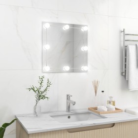 Square glass wall mirror with LED lights by vidaXL, Mirrors - Ref: Foro24-3078636, Price: 34,99 €, Discount: %