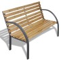 Banco de jardín de madera y hierro 120 cm de vidaXL, Bancos de jardín - Ref: Foro24-41014, Precio: 93,32 €, Descuento: %