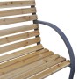 Banco de jardín de madera y hierro 120 cm de vidaXL, Bancos de jardín - Ref: Foro24-41014, Precio: 93,32 €, Descuento: %