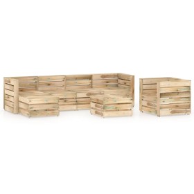 Gartenmöbel-Set 7-teilig grün imprägniertes Kiefernholz von vidaXL, Gartensets - Ref: Foro24-3068101, Preis: 535,99 €, Rabatt: %