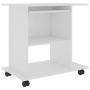 Mesa de ordenador madera contrachapada blanco brillo 80x50x75cm de vidaXL, Escritorios - Ref: Foro24-802900, Precio: 72,95 €,...