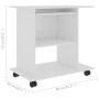 Mesa de ordenador madera contrachapada blanco brillo 80x50x75cm de vidaXL, Escritorios - Ref: Foro24-802900, Precio: 72,95 €,...