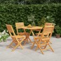 5-teiliges Garten-Essset aus massivem Teakholz von vidaXL, Gartensets - Ref: Foro24-3155031, Preis: 361,31 €, Rabatt: %