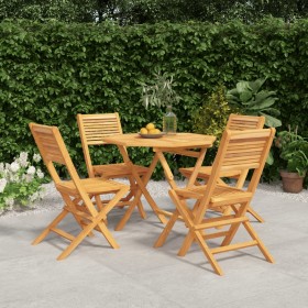 5-teiliges Garten-Essset aus massivem Teakholz von vidaXL, Gartensets - Ref: Foro24-3155031, Preis: 361,04 €, Rabatt: %