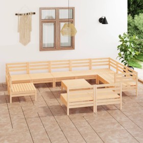 11-teiliges Gartenmöbel-Set aus massivem Zirbenholz von vidaXL, Gartensets - Ref: Foro24-3083069, Preis: 498,99 €, Rabatt: %