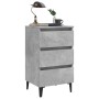 Mesita de noche con patas metal gris hormigón 40x35x69 cm de vidaXL, Mesitas de noche - Ref: Foro24-805913, Precio: 53,11 €, ...