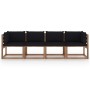 4-seater pallet sofa with impregnated pine wood cushions by vidaXL, Garden sets - Ref: Foro24-3067339, Price: 255,99 €, Disco...