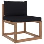 4-seater pallet sofa with impregnated pine wood cushions by vidaXL, Garden sets - Ref: Foro24-3067339, Price: 255,99 €, Disco...