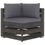 8-piece garden furniture with gray impregnated wood cushions by vidaXL, Garden sets - Ref: Foro24-3068360, Price: 713,99 €, D...