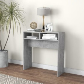 Engineered wood console table in gray concrete, 78x30x80 cm by vidaXL, Side tables - Ref: Foro24-808300, Price: 37,96 €, Disc...