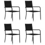 5-Piece Black Garden Dining Set by vidaXL, Garden sets - Ref: Foro24-3067736, Price: 233,99 €, Discount: %