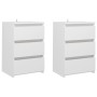 Mesitas de noche 2 uds madera contrachapada blanco 40x35x62,5cm de vidaXL, Mesitas de noche - Ref: Foro24-806212, Precio: 99,...