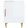 Mesita de noche madera contrachapada blanco brillante de vidaXL, Mesitas de noche - Ref: Foro24-812054, Precio: 39,95 €, Desc...