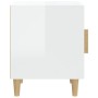 Mesita de noche madera contrachapada blanco brillante de vidaXL, Mesitas de noche - Ref: Foro24-812054, Precio: 39,95 €, Desc...