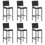 7-piece garden bar set with black cushions by vidaXL, Garden sets - Ref: Foro24-3068006, Price: 632,29 €, Discount: %