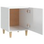 Mesita de noche madera contrachapada blanco brillante de vidaXL, Mesitas de noche - Ref: Foro24-812054, Precio: 39,95 €, Desc...