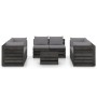 Garden furniture 9 pieces with gray impregnated wood cushions by vidaXL, Garden sets - Ref: Foro24-3068349, Price: 912,99 €, ...