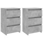 Bedside tables 2 pcs concrete gray plywood 40x35x62.5cm by vidaXL, Nightstands - Ref: Foro24-806220, Price: 97,04 €, Discount: %